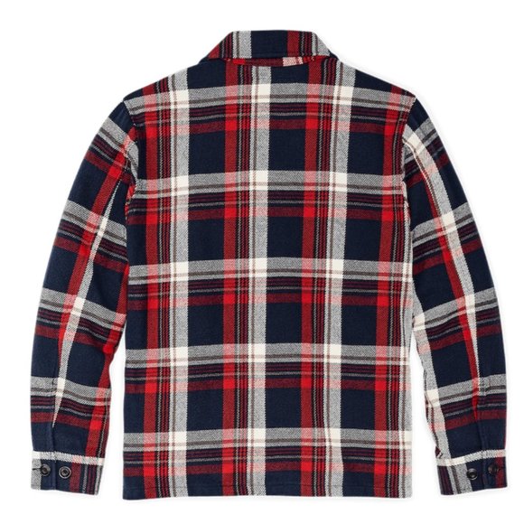 Filson Deer Island Ranch Coat Jacket in Navy Red Plaid NEW! $245 Mens Small - Picture 3 of 6